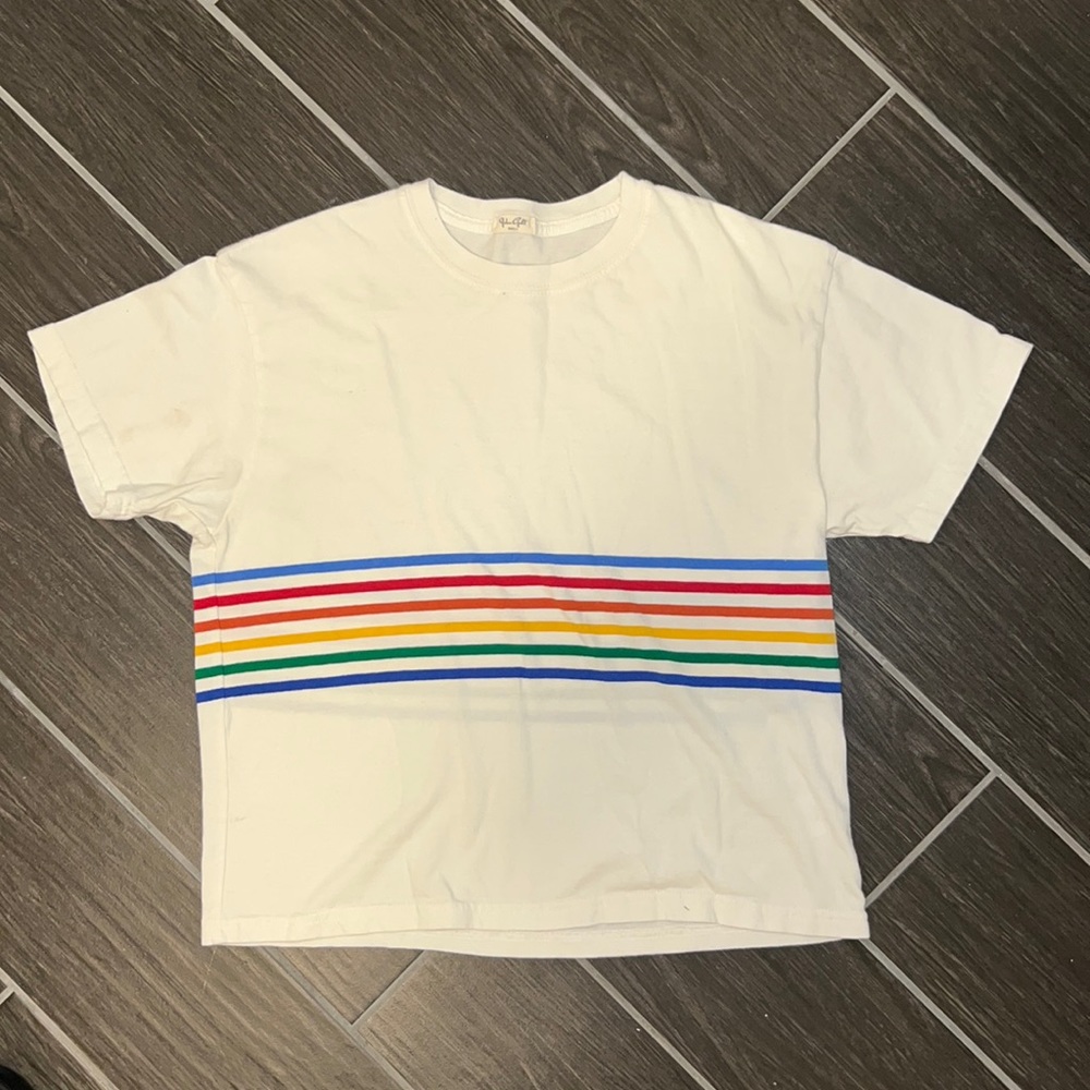 John Galt Rainbow Tee for Brandy Melville S